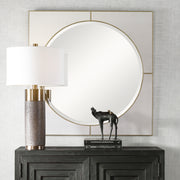 Uttermost Cyprus White Square Mirror - ALCOVE LIGHTING