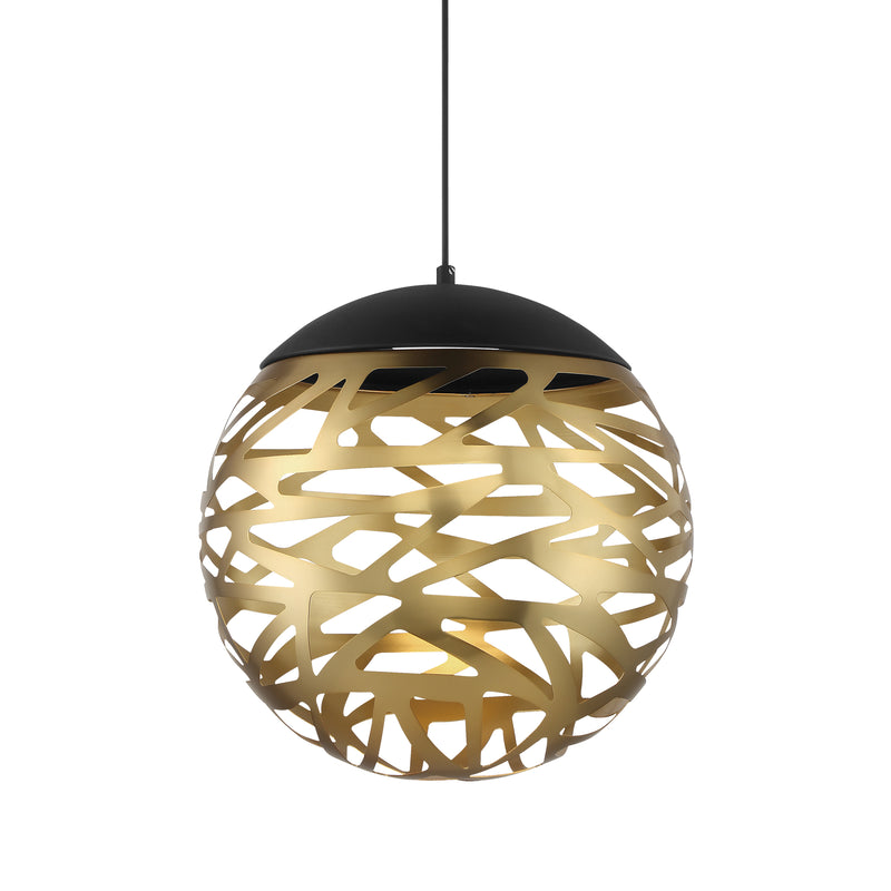 George Kovacs P934-688-L Golden Eclipse LED Light Pendant Light -Coal and Honey Gold - ALCOVE LIGHTING