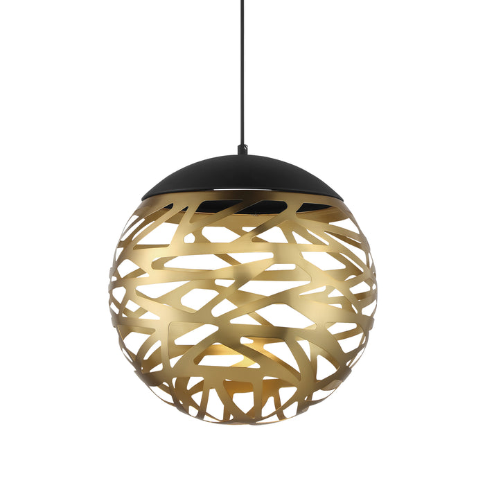 George Kovacs P934-688-L Golden Eclipse LED Light Pendant Light -Coal and Honey Gold