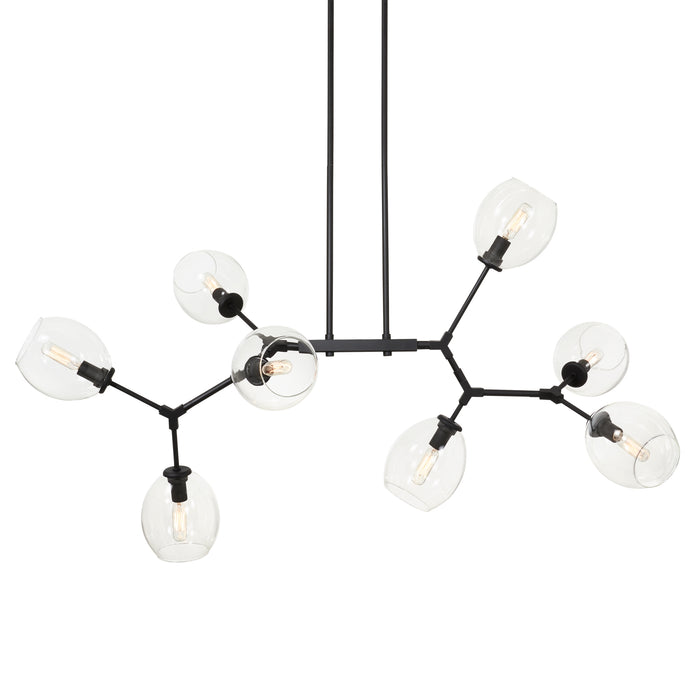 George Kovacs P1368-66A Nexpo 8 Light Chandelier -Coal