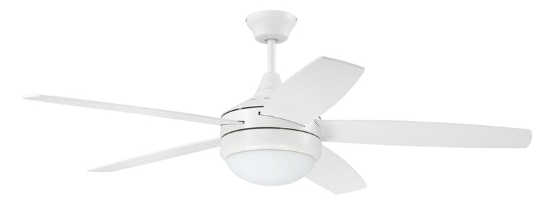 Craftmade PHZ52W5 Phaze II 5- Blade LED Ceiling Fan -White - ALCOVE LIGHTING