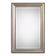 Averon Champagne Silver Leaf Mirror | Classic Rectangle Engineered Wood Frame Bathroom Vanity Mirror Mounted Vertical or Horizontal (24 in. W x 36 in. H x 2 in. D)