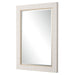 Coastridge Whitewashed Mirror | Modern Rectangle Rattan Polymer Frame Bathroom Vanity Mirror Mounted Vertical or Horizontal (25 in. W x 35 in. H x 2 in. D)