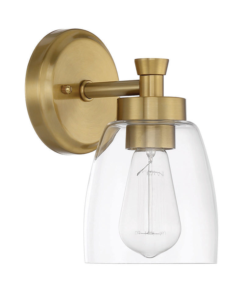 Craftmade 12705SB1 Henning 1 Light Wall Light Sconce -Satin Brass