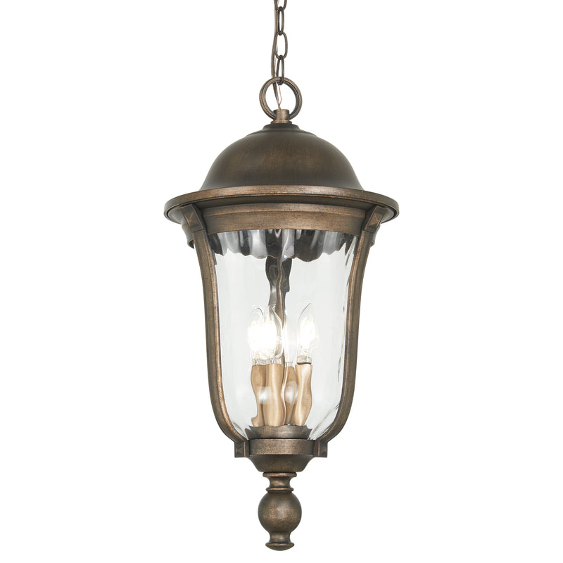 Minka Lavery Great Outdoors Havenwood 4 Light Outdoor Chain Hung-Tauira Bronze