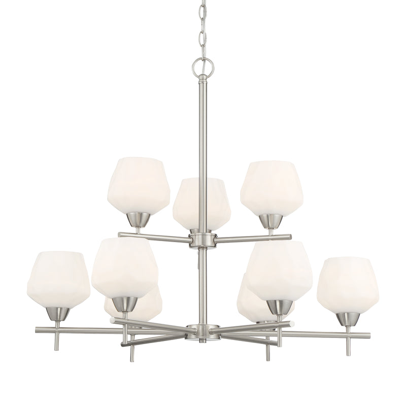 Minka Lavery Camrin 9 Light Chandelier-Brushed Nickel - ALCOVE LIGHTING