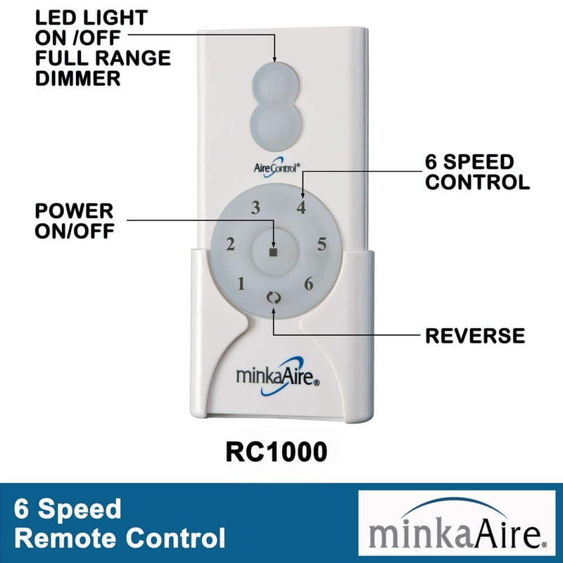 Minka Aire Deco F866L-CL 65-Inch LED Outdoor Modern Ceiling Fan in Coal Black with Remote