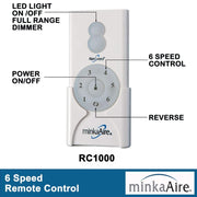 Minka Aire F866L-WHF Deco 65" Flat White LED Outdoor Ceiling Fan with Remote - ALCOVE LIGHTING
