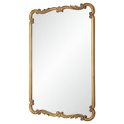 Galentra Antique Gold Mirror | Classic Ornate Rectangle Engineered Wood Frame Bathroom Vanity Mirror Mounted Vertical or Horizontal (22 in. W x 32 in. H x 1 in. D)