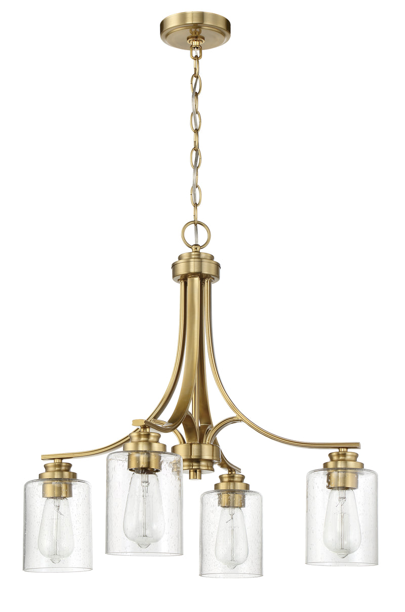 Craftmade 50524-SB Bolden 4 Light Chandelier -Satin Brass