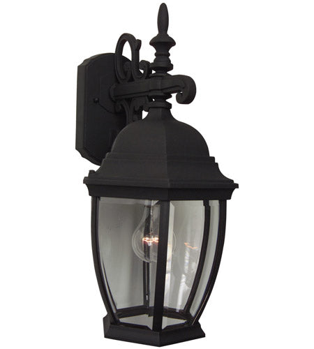 Craftmade Z284-TB Bent Glass Cast 1 Light Medium Outdoor Wall Lantern -Textured Black