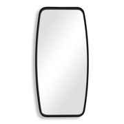Nexa Matte Black Mirror | Modern Rectangle Metal Frame Bathroom Vanity Mirror with Rounded Corners Mounted Vertical or Horizontal (20 in. W x 40 in. H x 2 in. D)