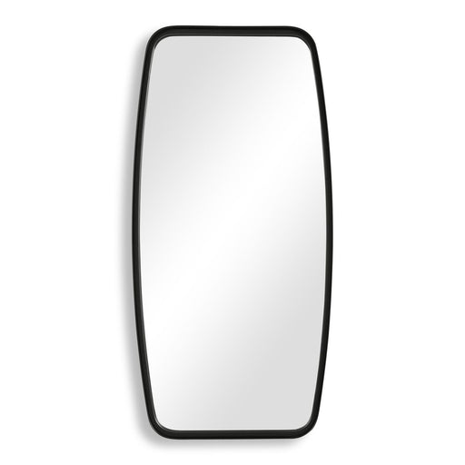 Nexa Matte Black Mirror | Modern Rectangle Metal Frame Bathroom Vanity Mirror with Rounded Corners Mounted Vertical or Horizontal (20 in. W x 40 in. H x 2 in. D)