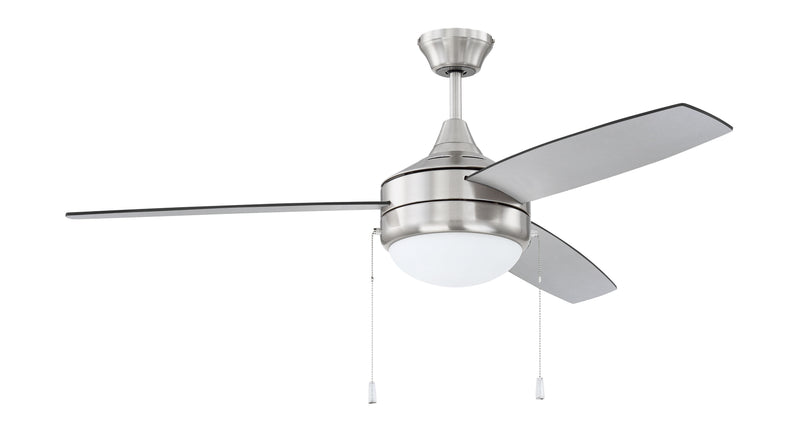 Craftmade EPHA52BNK3-BNGW Phaze Energy Star 3 LED Ceiling Fan -Brushed Polished Nickel