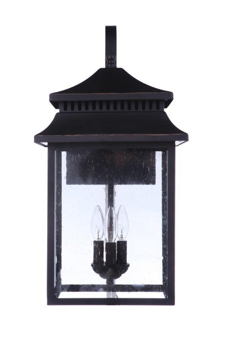 Craftmade ZA3134-TB Crossbend 3 Light Extra Large Outdoor Wall Lantern -Textured Black