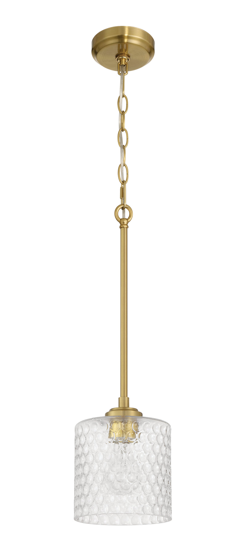 Craftmade 60591-SB Claire 1 Light Mini Pendant -Satin Brass