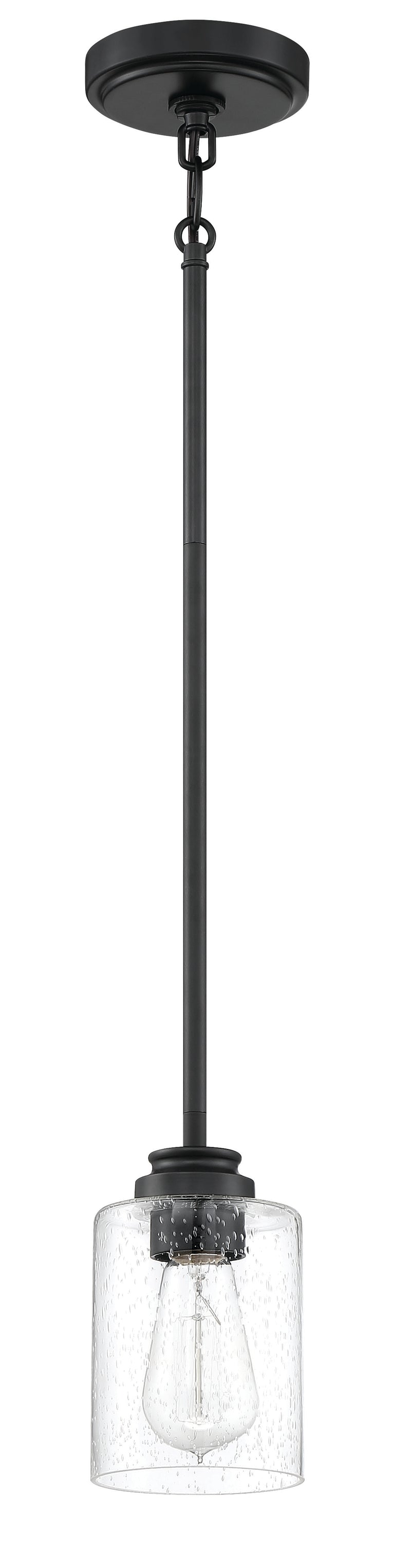 Craftmade 50591-FB Bolden 1 Light Mini Pendant -Flat Black