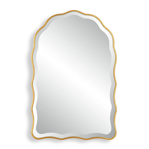 Vezzy Gold Leaf Mirror | Modern Arch Engineered Wood Frame Bathroom Vanity Mirror (24 in. W x 36 in. H x 1 in. D)