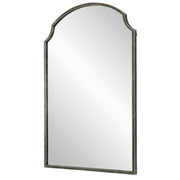 Treva Rich Bronze Mirror | Modern Arch Iron Frame Bathroom Vanity Mirror (22 in. W x 36 in. H x 1 in. D)
