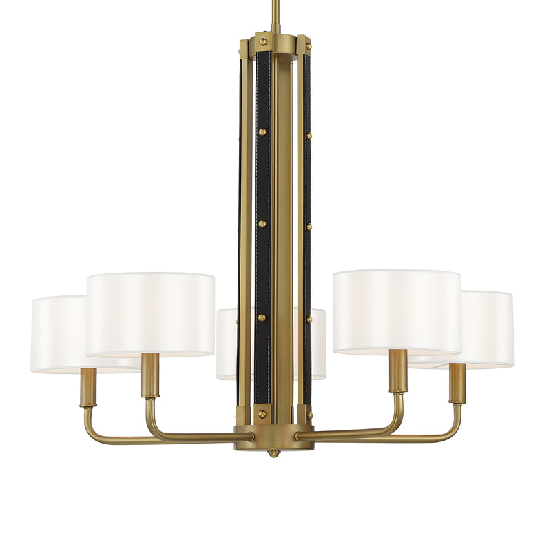 Minka Lavery Chelsea By Robin Baron 5 Light Chandelier-Soft Brass