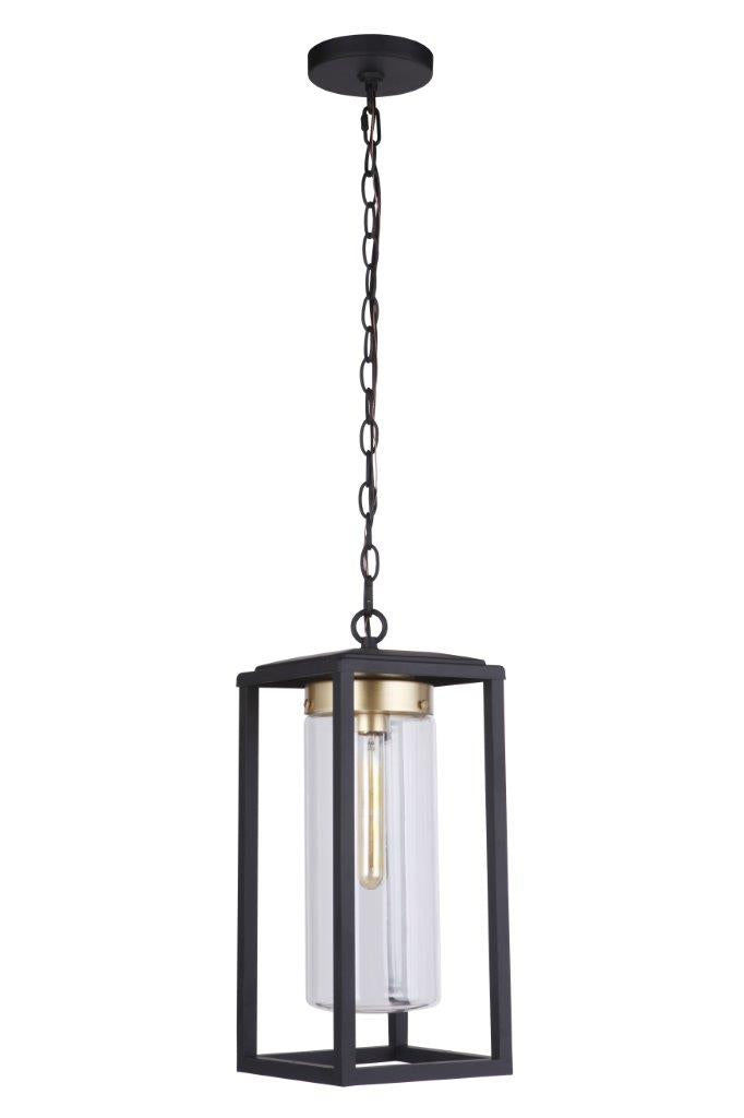 Craftmade ZA4821-MNSB Neo 1 Light Outdoor Pendant -Midnight/Satin Brass - ALCOVE LIGHTING
