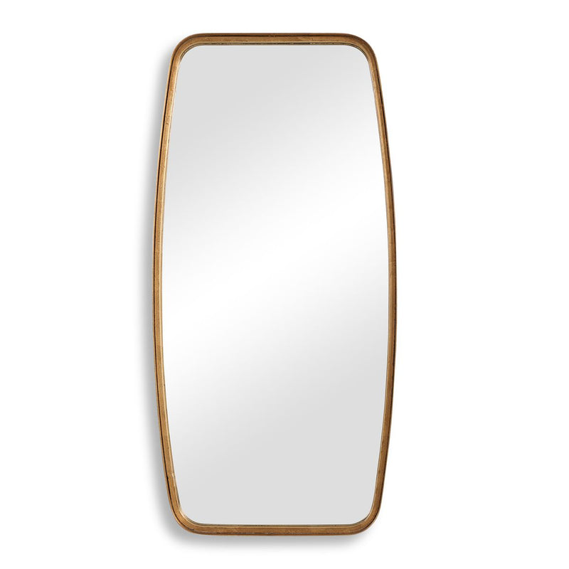Nexa Gold Leaf Mirror | Modern Rectangle Metal Frame Bathroom Vanity Mirror with Rounded Corners Mounted Vertical or Horizontal (20 in. W x 40 in. H x 2 in. D)