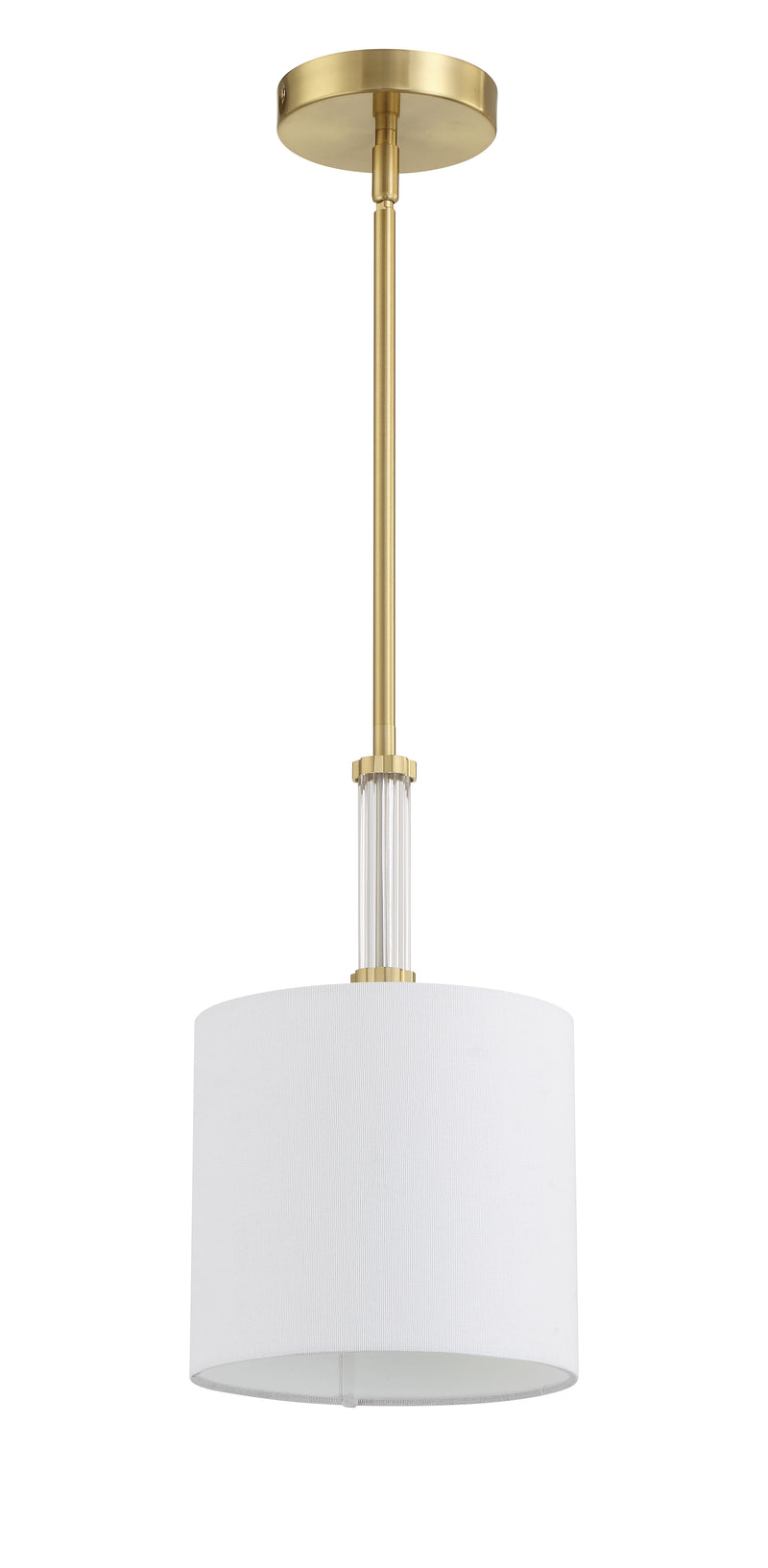Craftmade 58291-SB Fortuna 1 Light Mini Pendant -Satin Brass