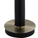 Zentro Black and Antique Gold Modern Metal Table Lamp with White Linen Shade (32" H Lamp with 10" H x 14" W Shade)
