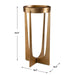 Velora Accent Table | Cast Aluminum and Old Brass Antique (12 in. W x 24 in. H)