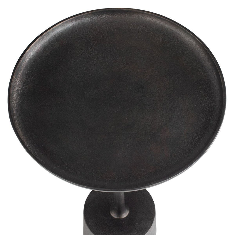 Orsten Dark Brown Oxidized Accent Table (13 in. W x 23 in. H)