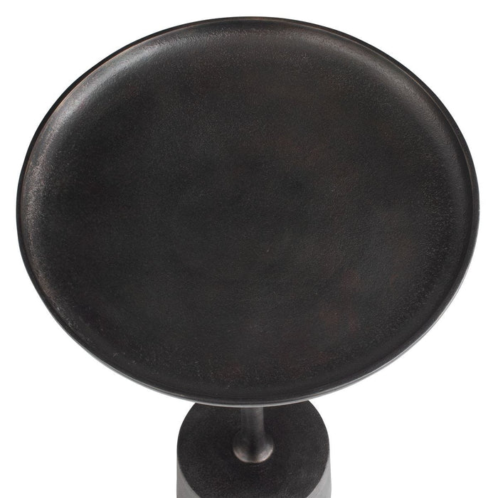 Orsten Dark Brown Oxidized Accent Table (13 in. W x 23 in. H)