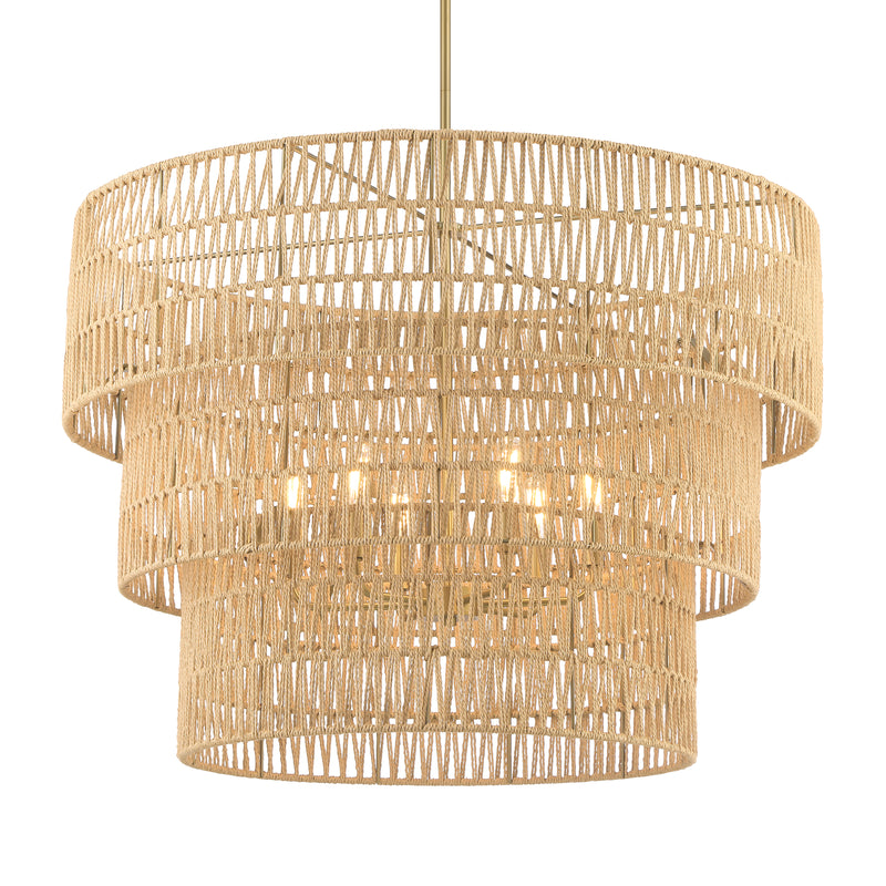Minka Lavery Bungalow Heaven 6 Light Pendant-Soft Brass