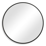 Bravik Matte Black Mirror | Modern Round Engineered Polymer Frame Bathroom Vanity Mirror (37 in. W x 37 in. H x 1 in. D)