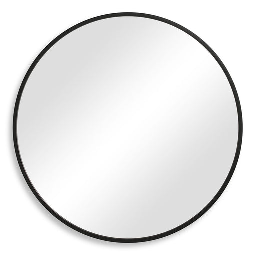 Bravik Matte Black Mirror | Modern Round Engineered Polymer Frame Bathroom Vanity Mirror (37 in. W x 37 in. H x 1 in. D)