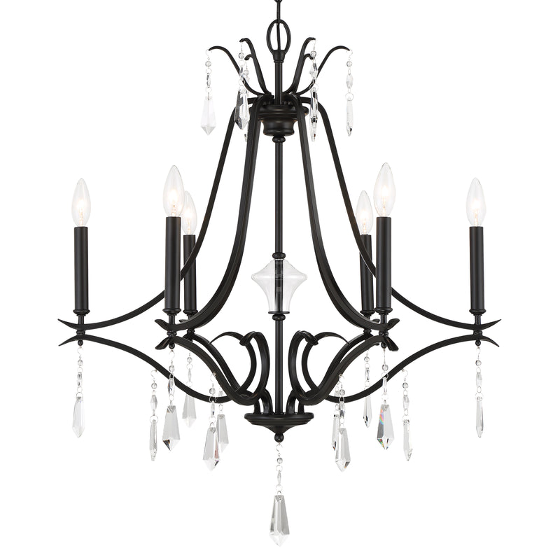 Minka Lavery Laurel Estate 6 Light Chandelier-Coal