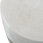 Uttermost Comanche White Ceramic Garden Stool - ALCOVE LIGHTING