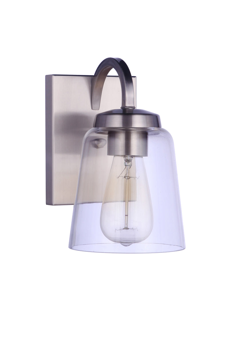 Craftmade 16306BNK1 Elsa 1 Light Wall Light Sconce -Brushed Polished Nickel