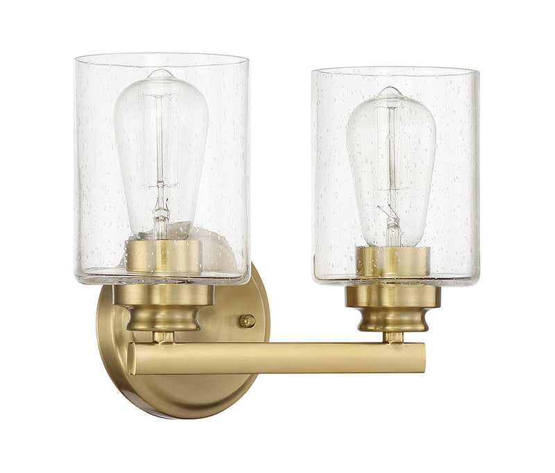 Craftmade 50502-SB Bolden 2 Light Bathroom Vanity Light -Satin Brass