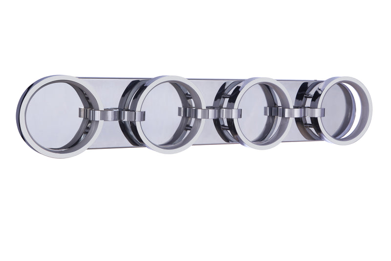 Craftmade 59304-CH-LED Context 4 Light LED Bathroom Vanity Light -Chrome