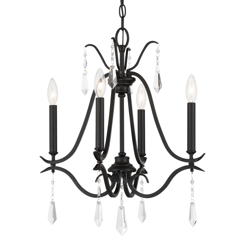 Minka Lavery Laurel Estate 4 Light Chandelier-Coal - ALCOVE LIGHTING
