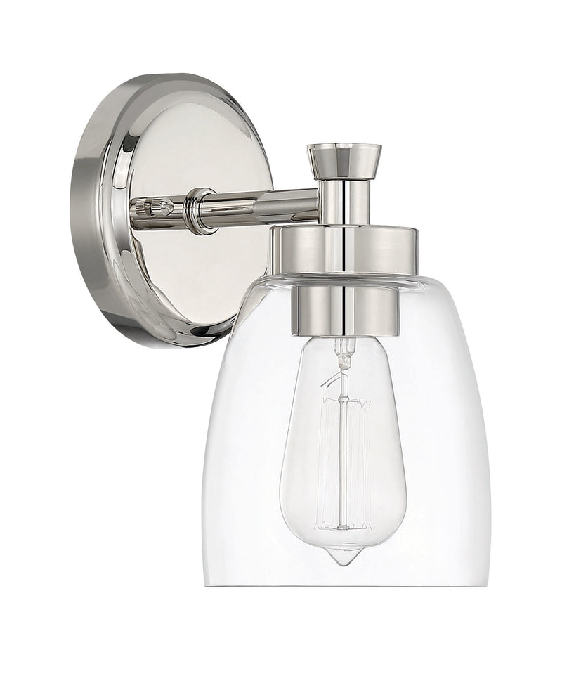 Craftmade 12705PLN1 Henning 1 Light Wall Light Sconce -Polished Nickel