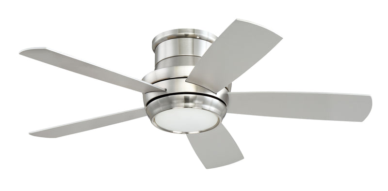 Craftmade TMPH44BNK5 Tempo Hugger 44 LED Ceiling Fan -Brushed Polished Nickel - ALCOVE LIGHTING