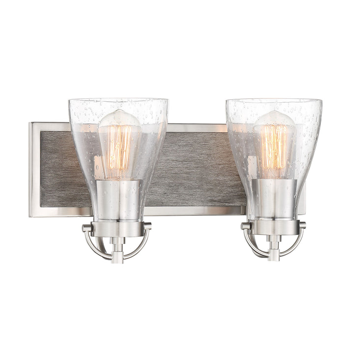 Minka Lavery Garrison 2 Light Bathroom Vanity Light-Brushed Nickel