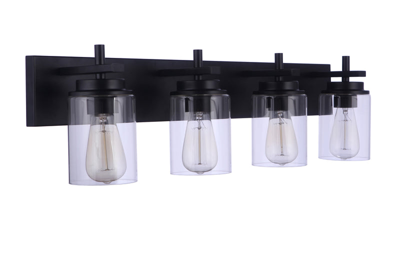 Craftmade 17432FB4 Reeves 4 Light Bathroom Vanity Light -Flat Black