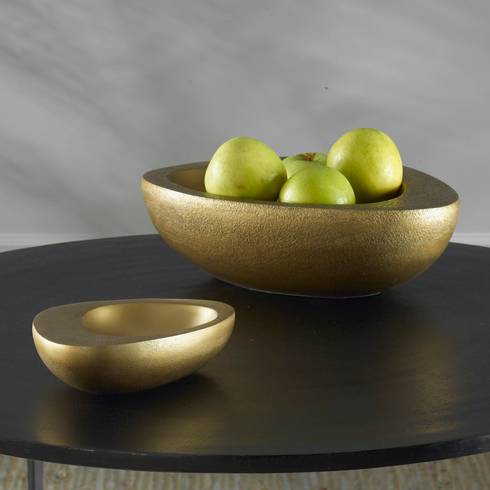 Uttermost Ovate Brass Bowls, Set Of 2