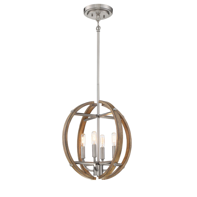 Minka Lavery Country Estates 4 Light Pendant-Sun Faded Wood