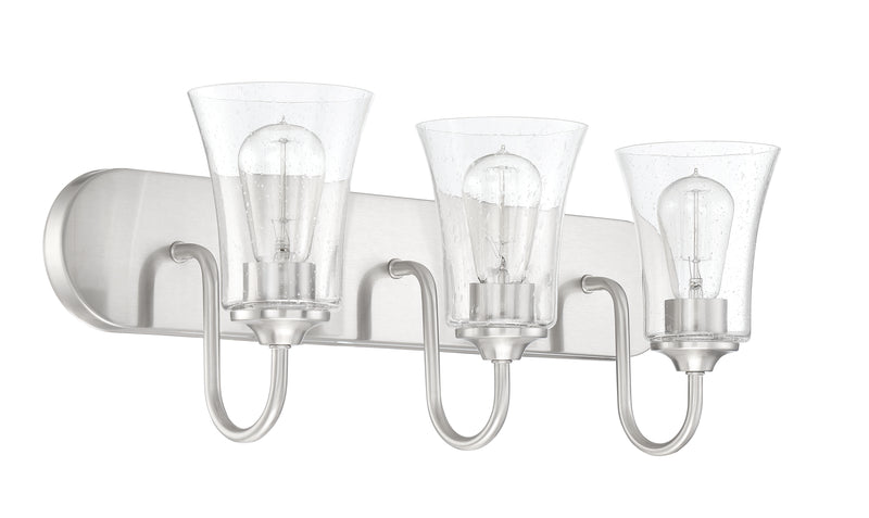 Craftmade 50403-BNK Gwyneth 3 Light Vanity -Brushed Polished Nickel - ALCOVE LIGHTING