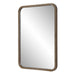 Branik Antique Gold Mirror | Modern Rectangle Frame Bathroom Vanity Mirror with Rounded Corners Mounted Vertical or Horizontal (22 in. W x 32 in. H x 1 in. D)
