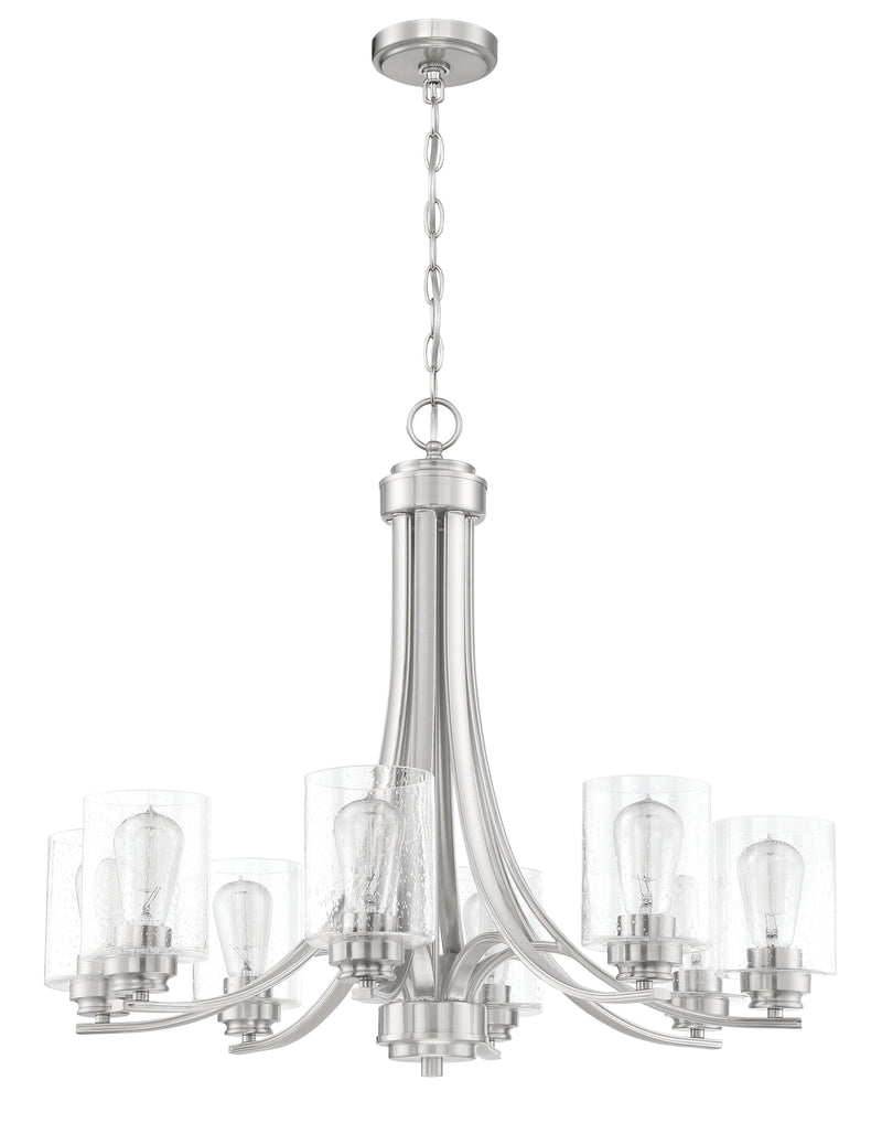 Craftmade 50528-BNK Bolden 8 Light Chandelier -Brushed Polished Nickel
