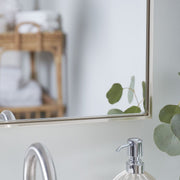 Vectra Warm Silver Mirror | Modern Rectangle Frame Bathroom Vanity Mirror Mounted Vertical or Horizontal (20 in. W x 30 in. H x 1 in. D)